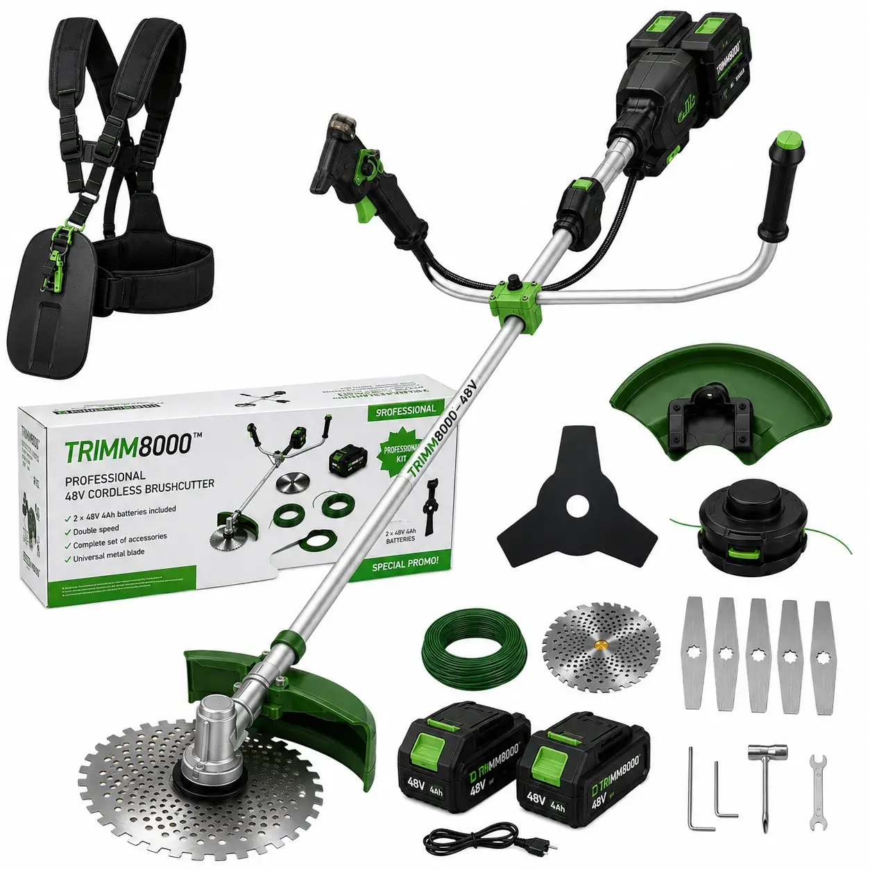 Trimm 8000™ — 48V Cordless Grass Trimmer
